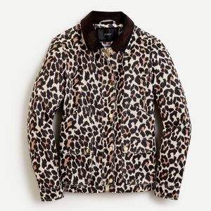 J Crew Leopard Barn Jacket New